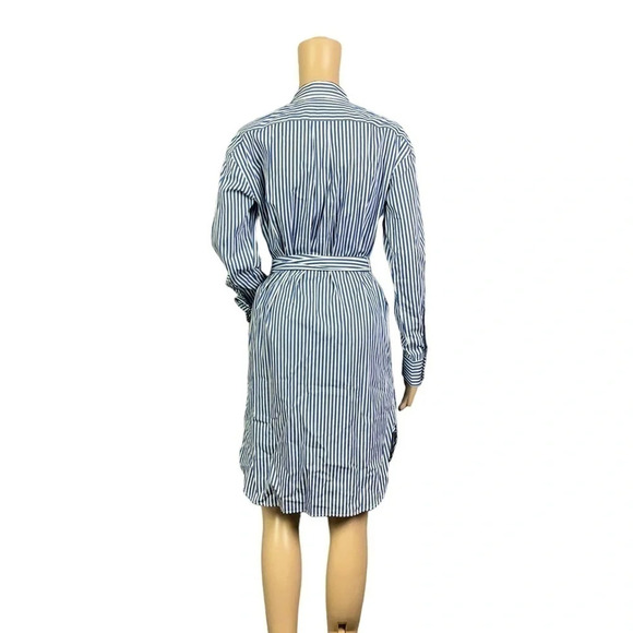 NWT Polo Ralph Lauren Womens Striped Patchwork Button Down Shirt Dress Sz 4 - Picture 4 of 13